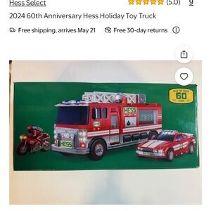 The 2024 Hess Toy Truck 60th Anniversary Fire Truck